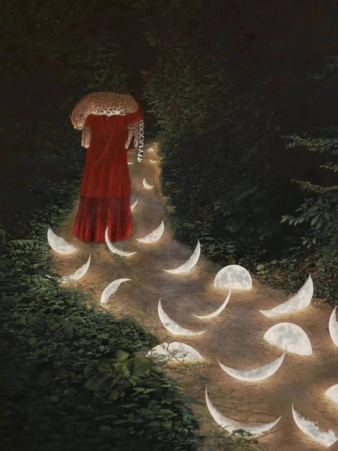 每天认识一幅世界名画《月亮坠落了一千次》
名称：月亮坠落了一千次
外文：The 