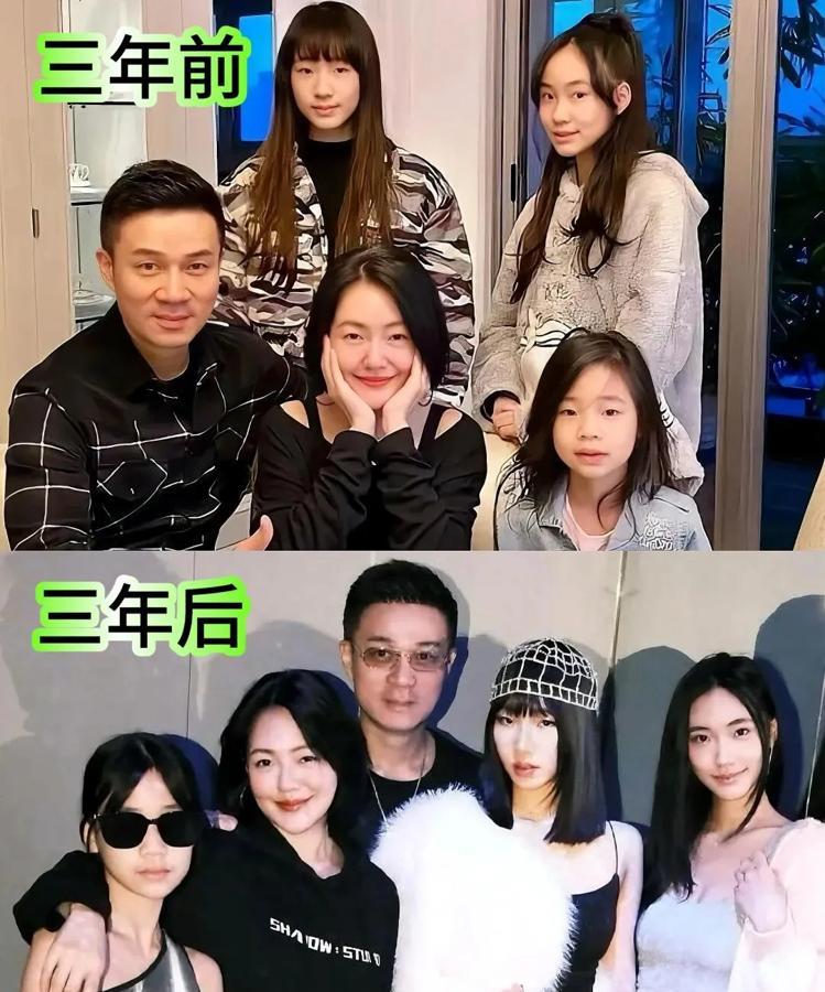 小S一家，老大像爸爸，老二像姨妈，老三像妈妈多一些！

其实小S的脸，高级脸！