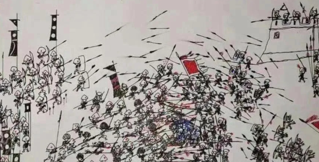 今天翻儿子书，画了这么多啊，画的还挺好，你们说我该不该收拾他？