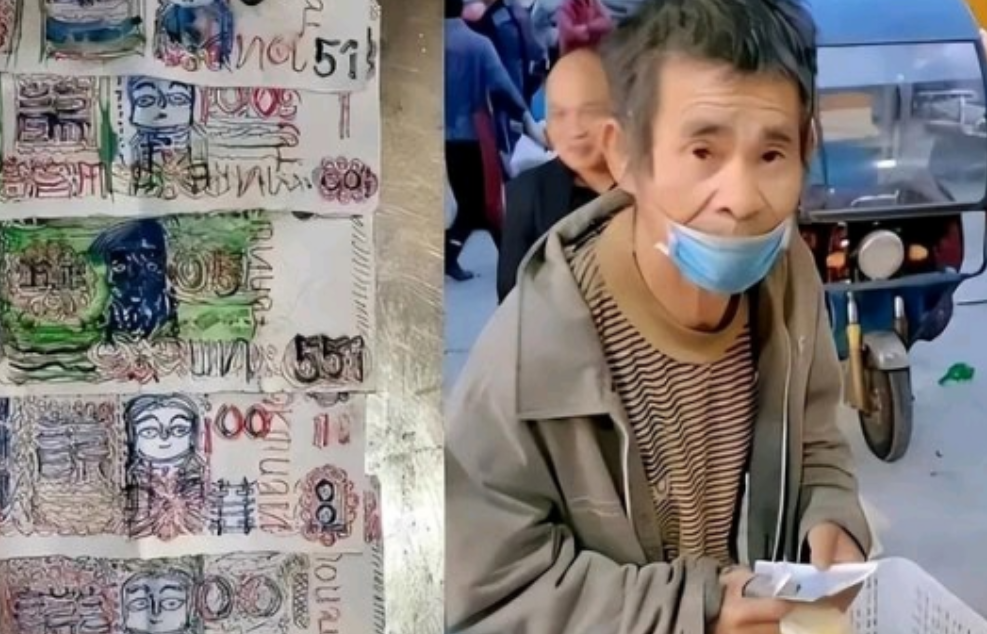 浙江温州，一独居老人用手画的钱9年买了2000次面条，老人意外去世，面店老板悲痛