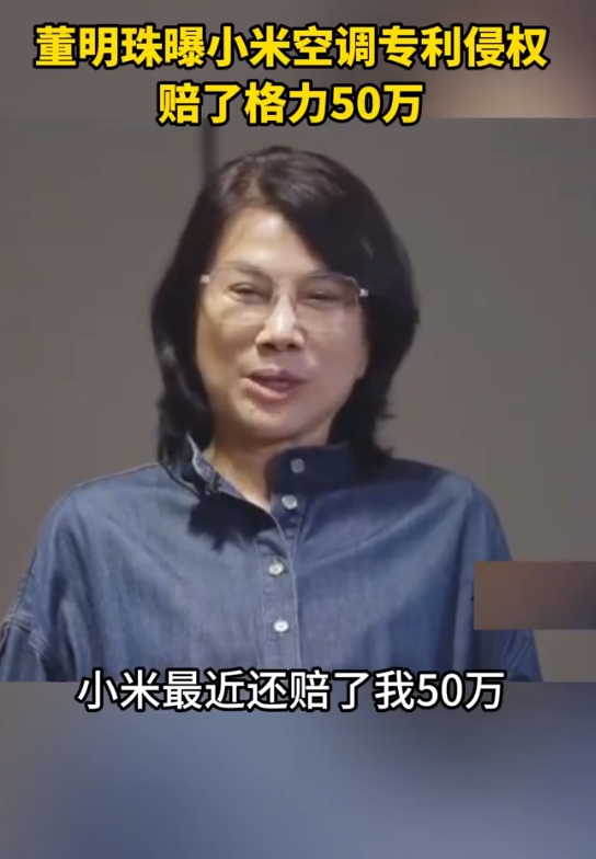 董明珠：小米最近因为专利侵权赔了格力50万，格力是世界最好的空调。

雷军：我们