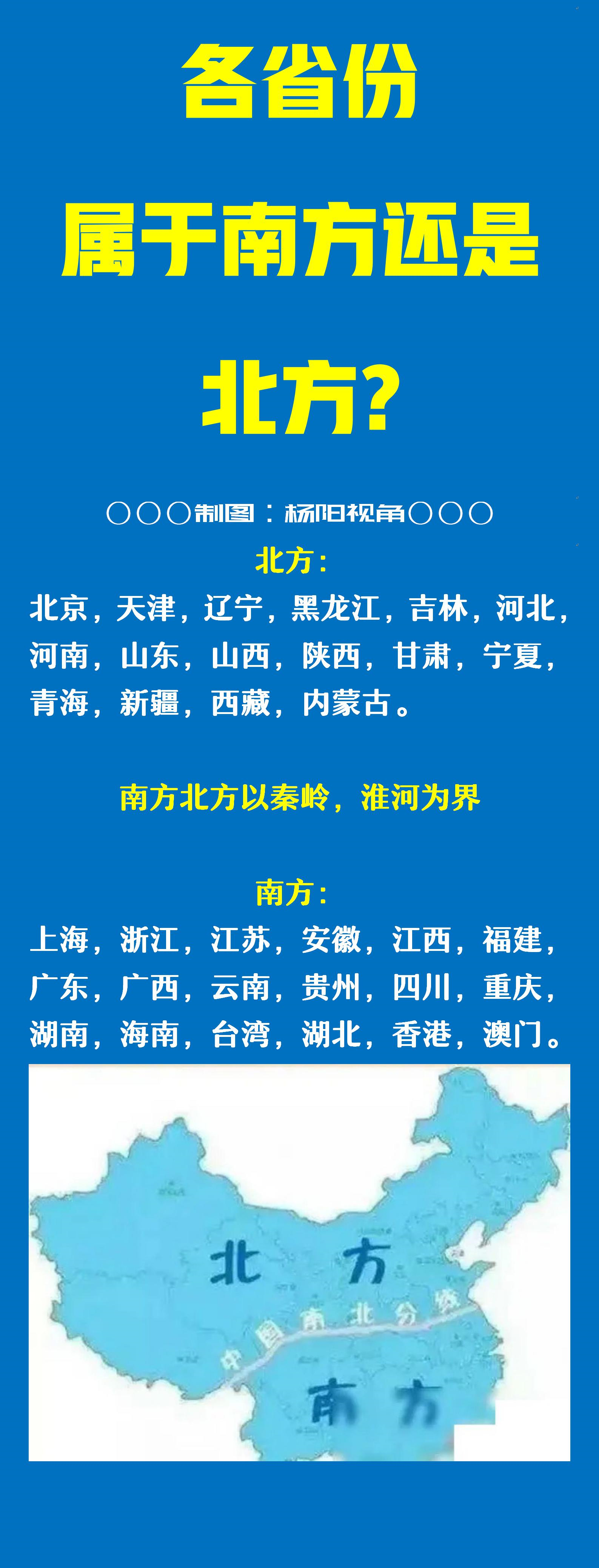 安徽：是北方地区。
安徽：又是南方地区。

其实在我们印象当中，安徽就是南方地区