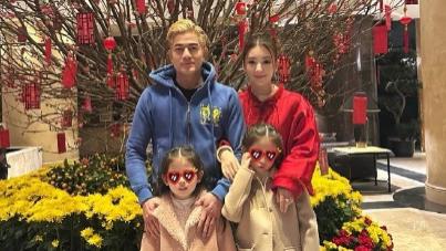 郭富城一家四口新年合照曝光！豪宅景色太爽，年夜饭让人看着口水直流……