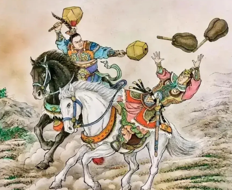 不懂就问，哪位仁兄知道这两位对阵的年轻小将分别是谁？
提示一下：黑马骑将打败了白