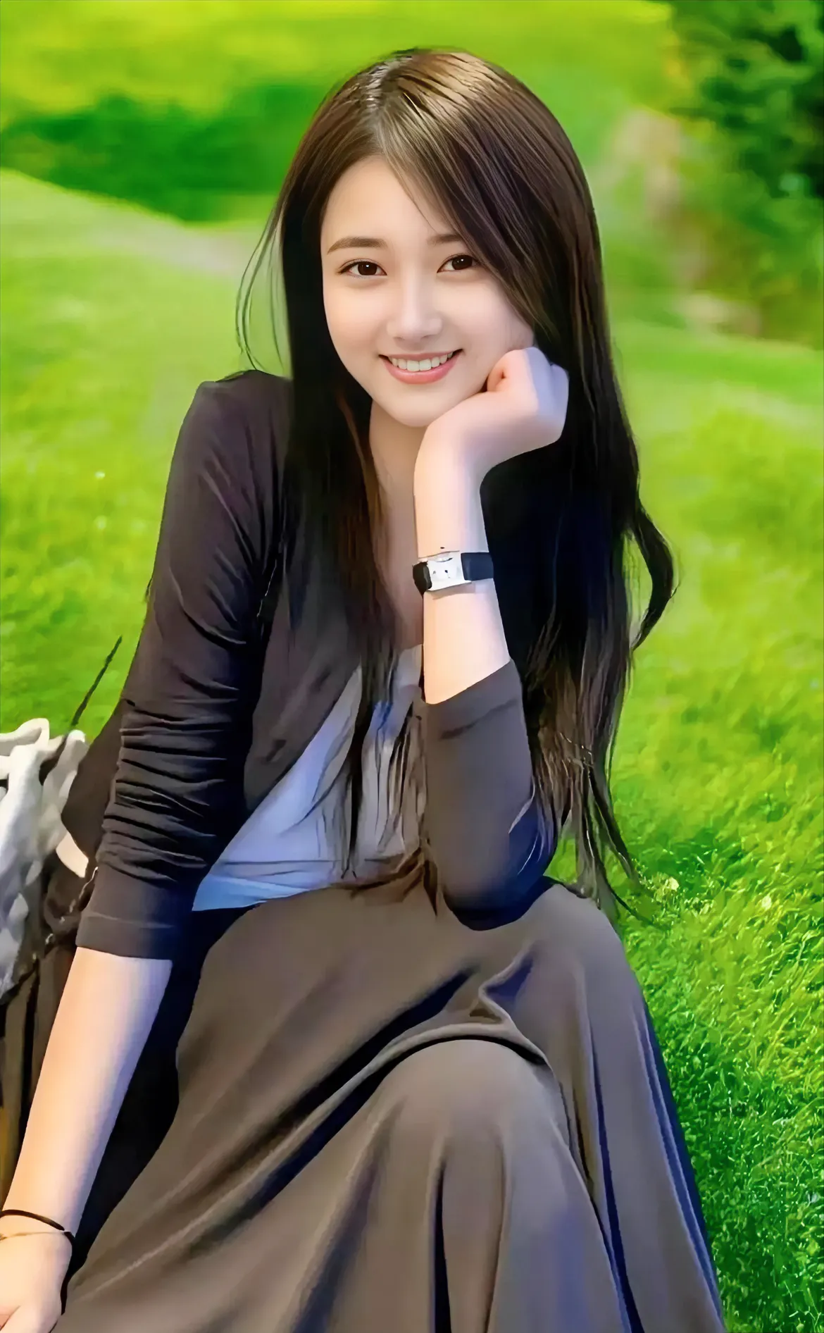 这位美若天仙的姑娘，颜值绝对超过了影视圈里赵丽颖、杨颖、刘诗诗、刘亦菲，这些一流