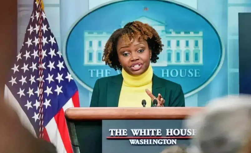 谁抓拍的这张照片，真是天才高手。
白宫发言人皮埃尔出场时，一般都是回答一些不痛不