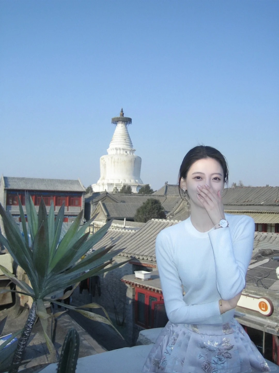 走走停停逛生活☕️北京周末citywalk
白色打底和马面裙的适配度极高
找了两