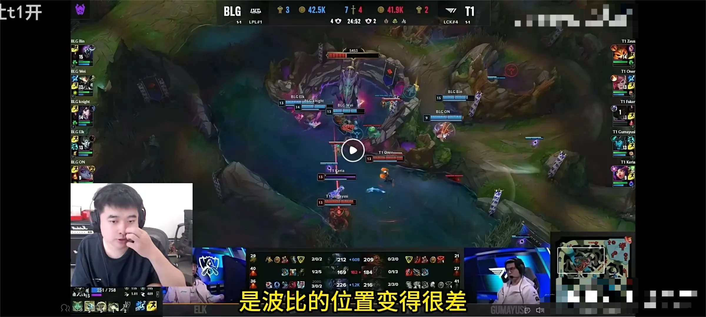 S14英雄联盟全球总决赛第三轮，BLG输给T1，骂声一片。其实大家真的也没必要再