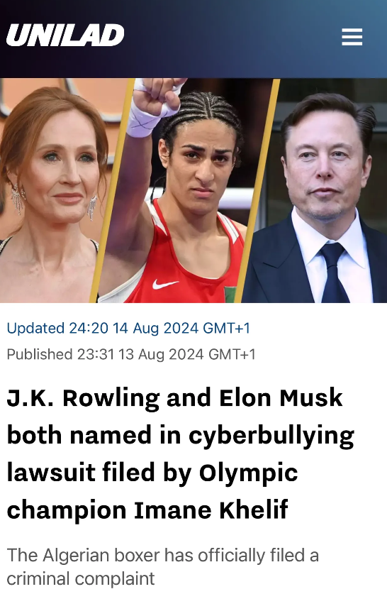 阿尔及利亚奥运拳击手性别有争议选手金牌获得者伊曼·凯利夫（Imane Kheli