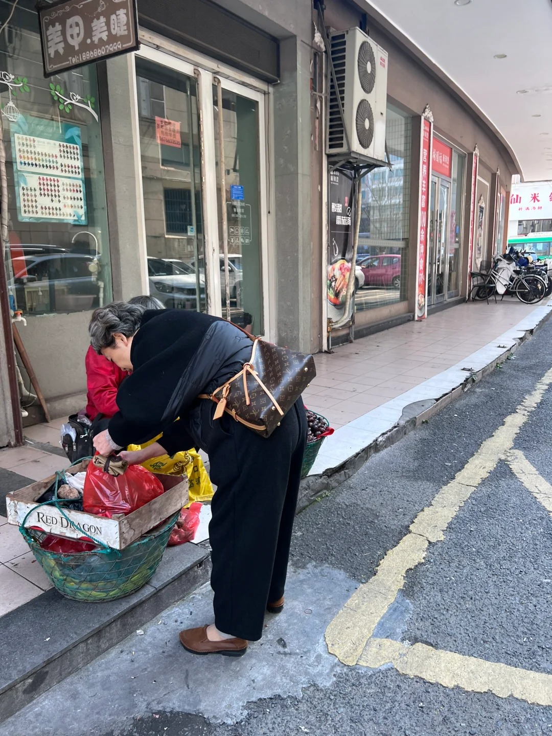 路遇一老太太背了carryall