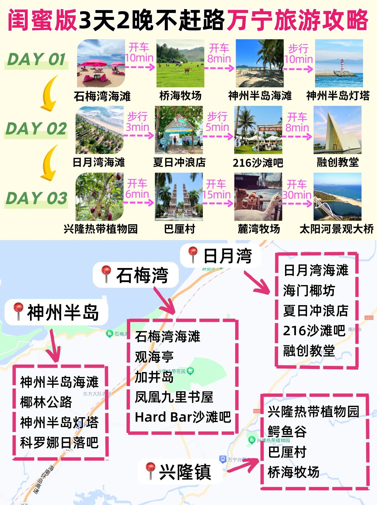 闺蜜版万宁3天2晚旅游攻略敲详细！！