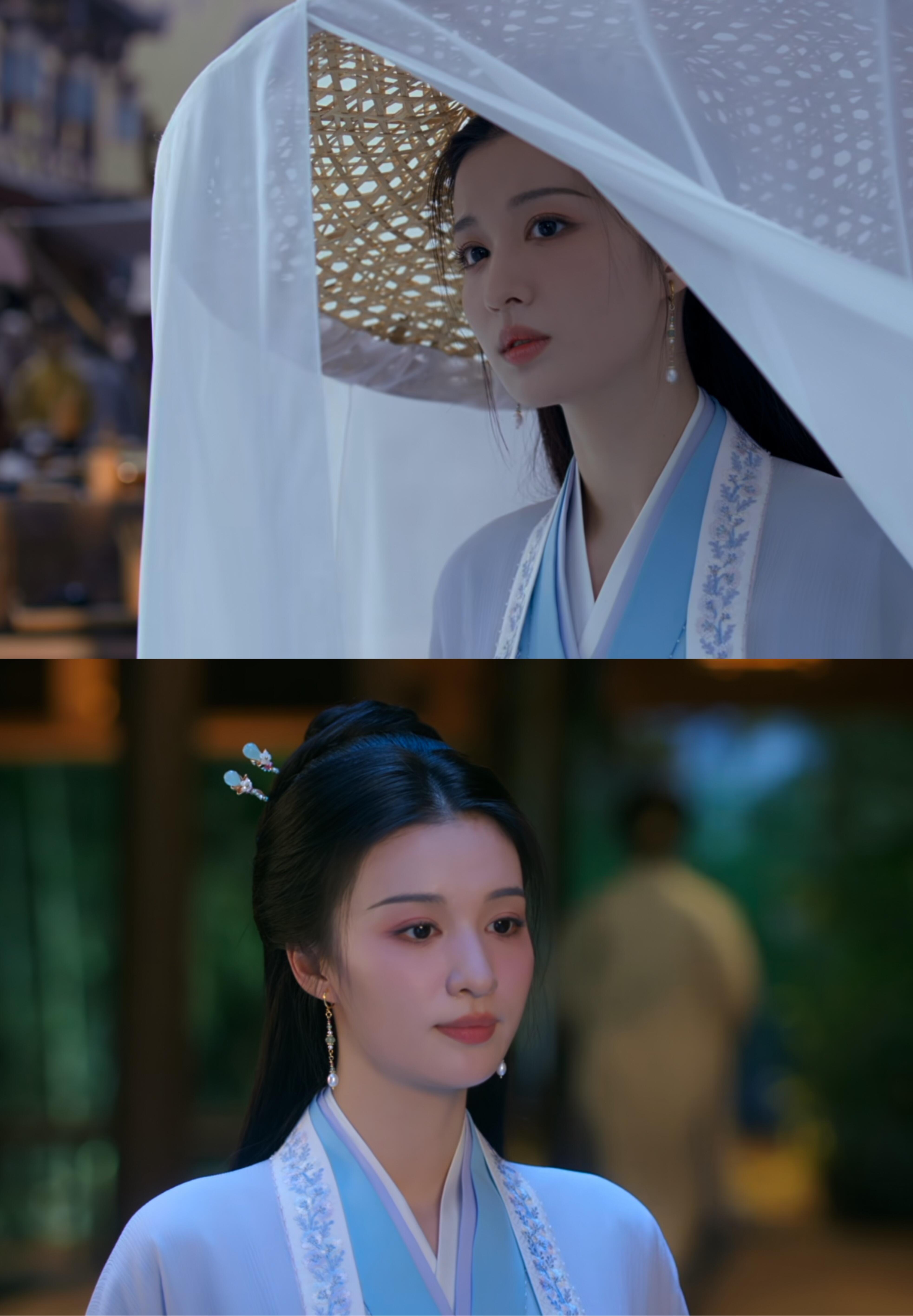 盘点三大美女戴纱帽妆造