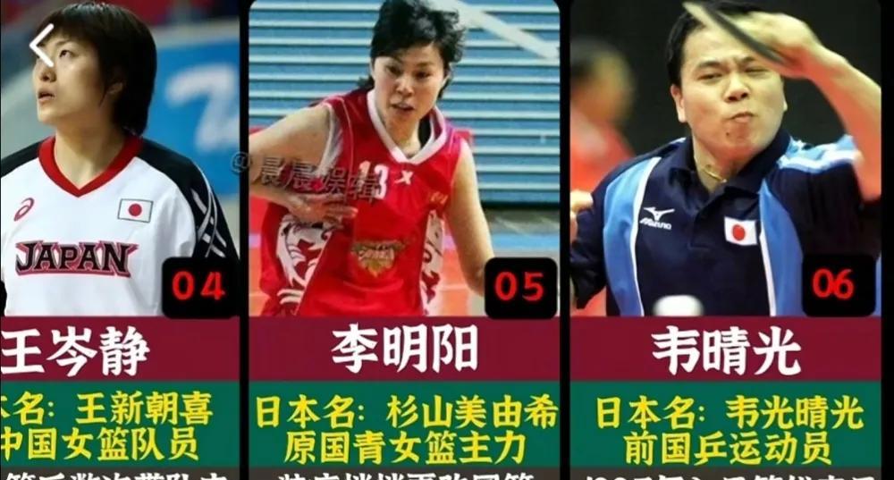 盘点加入日本籍的12位中国运动员，有的退役后想回中国的，你认识几个呢？#亚洲代表