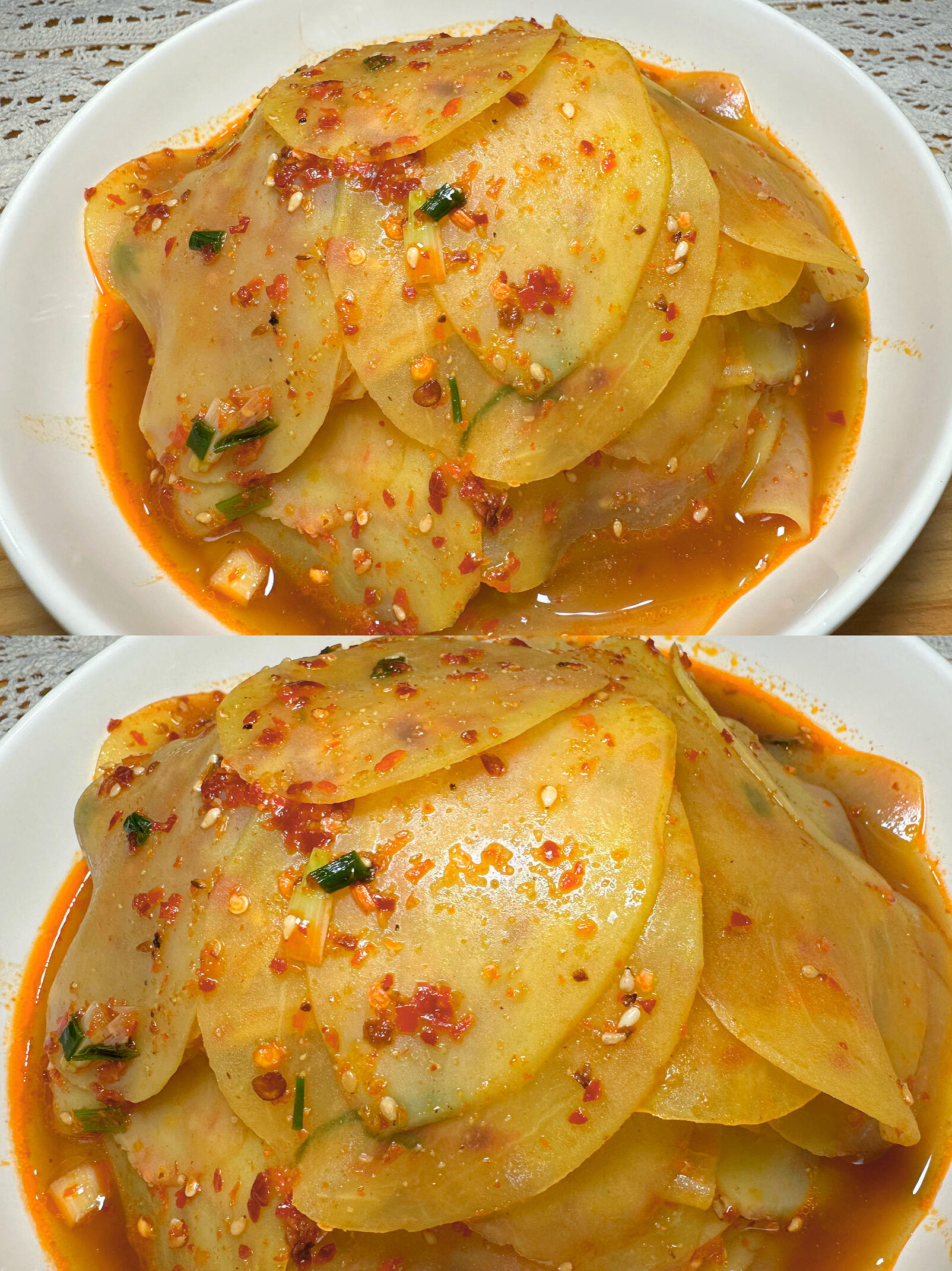 凉拌土豆片，好吃到跺脚，酸辣爽口

好爱吃这种凉拌土豆片！！几块钱就可以搞定，简