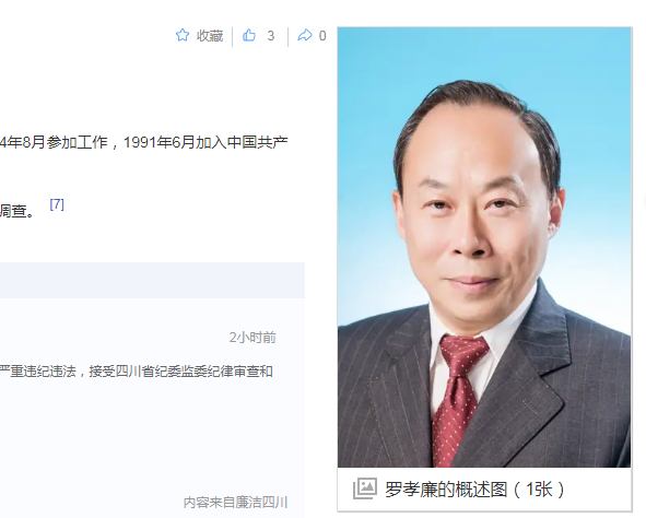 中纪委消息，罗孝廉被查