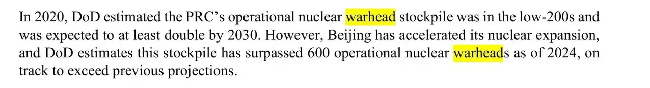 五角大楼终于发出中国军力报告了！