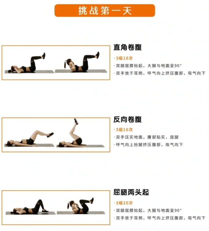 马甲线挑战计划