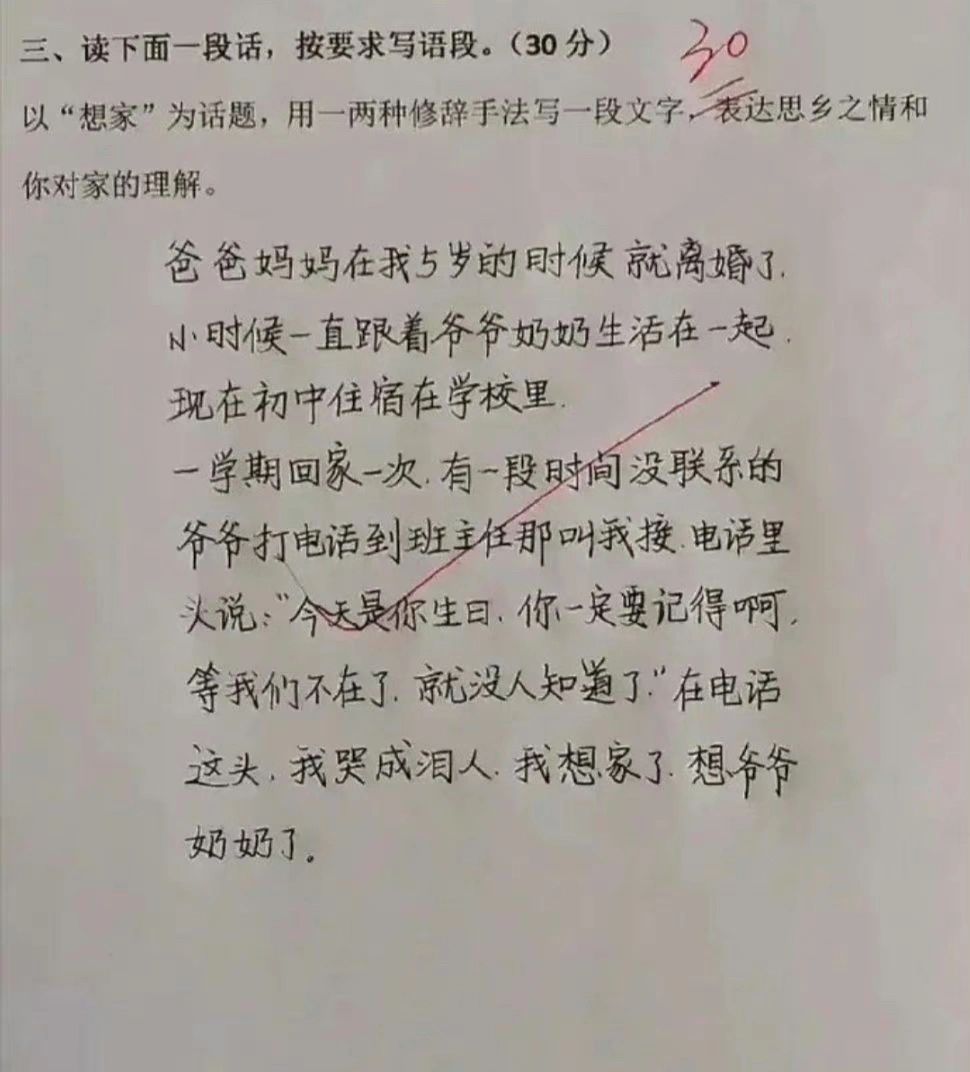 这样的作文必须是满分！