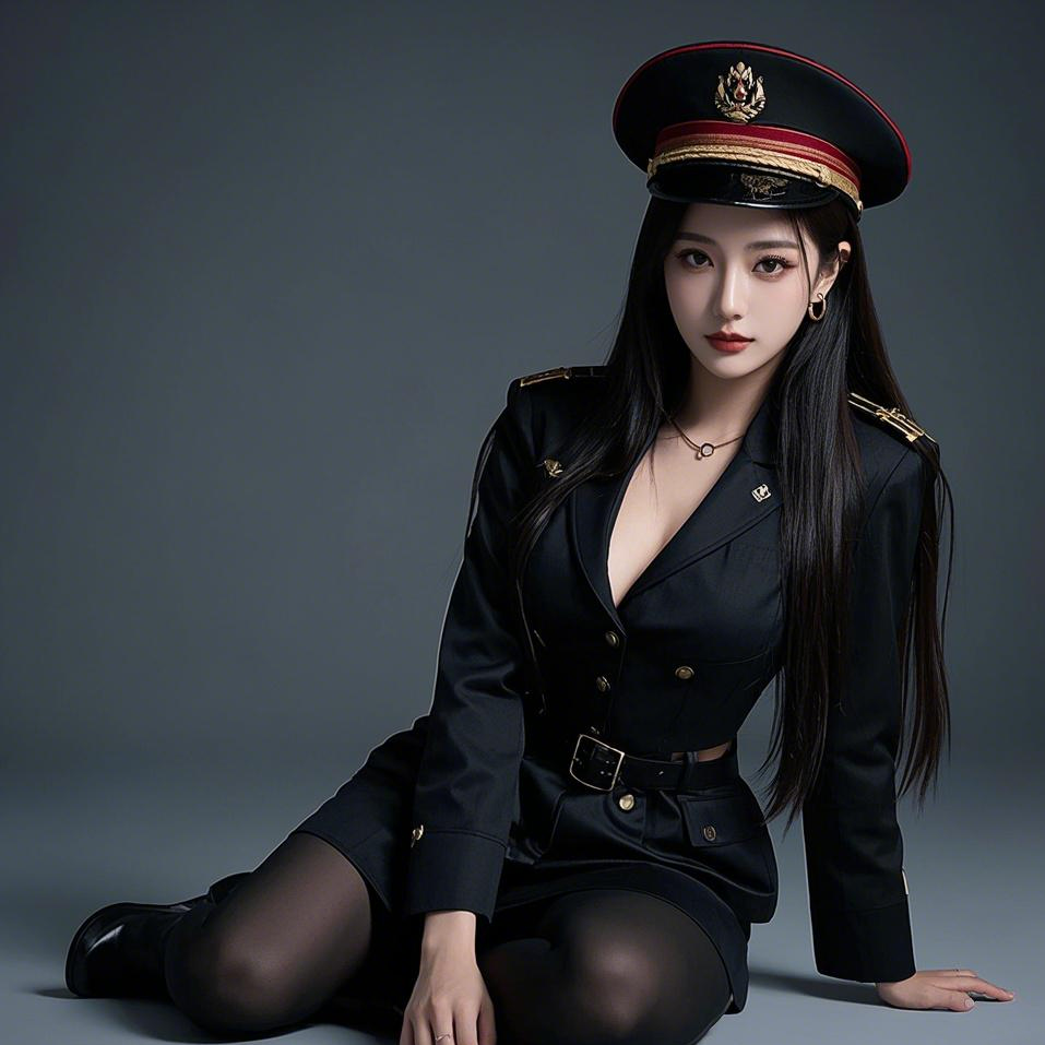 帅炸！黑色军装下，藏不住的性感魅力