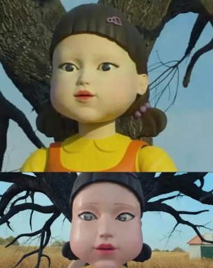 鱿鱼游戏，木头人也是爱上医美了。