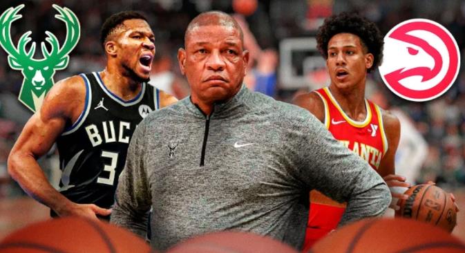 里弗斯开心坏了，不仅仅因为雄鹿110-102赢老鹰进决赛，更是因为——

①、本