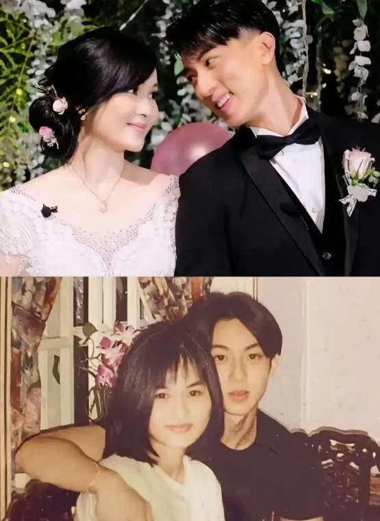 吴尊和自己妻子林丽莹的照片，最近吴尊在节目中说，自己所在的国家文莱离婚率很低，自