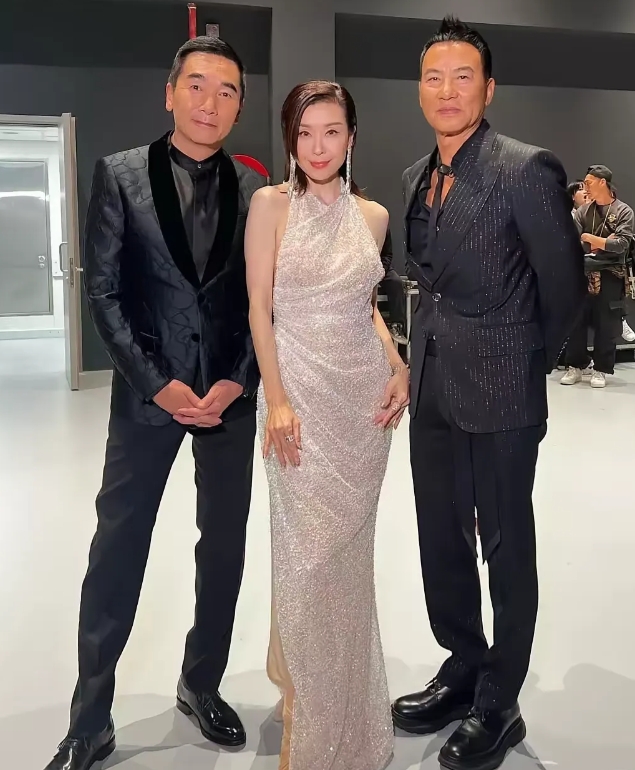 这两位英俊帅气的男人，他们都是香港著名的影视男演员，左边这位是方中信，右边这位是