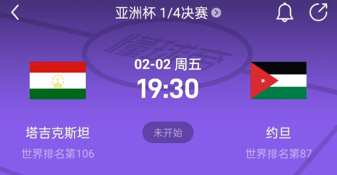 塔吉克斯坦和约旦将上演亚洲杯1/4决赛历史上的最水对决