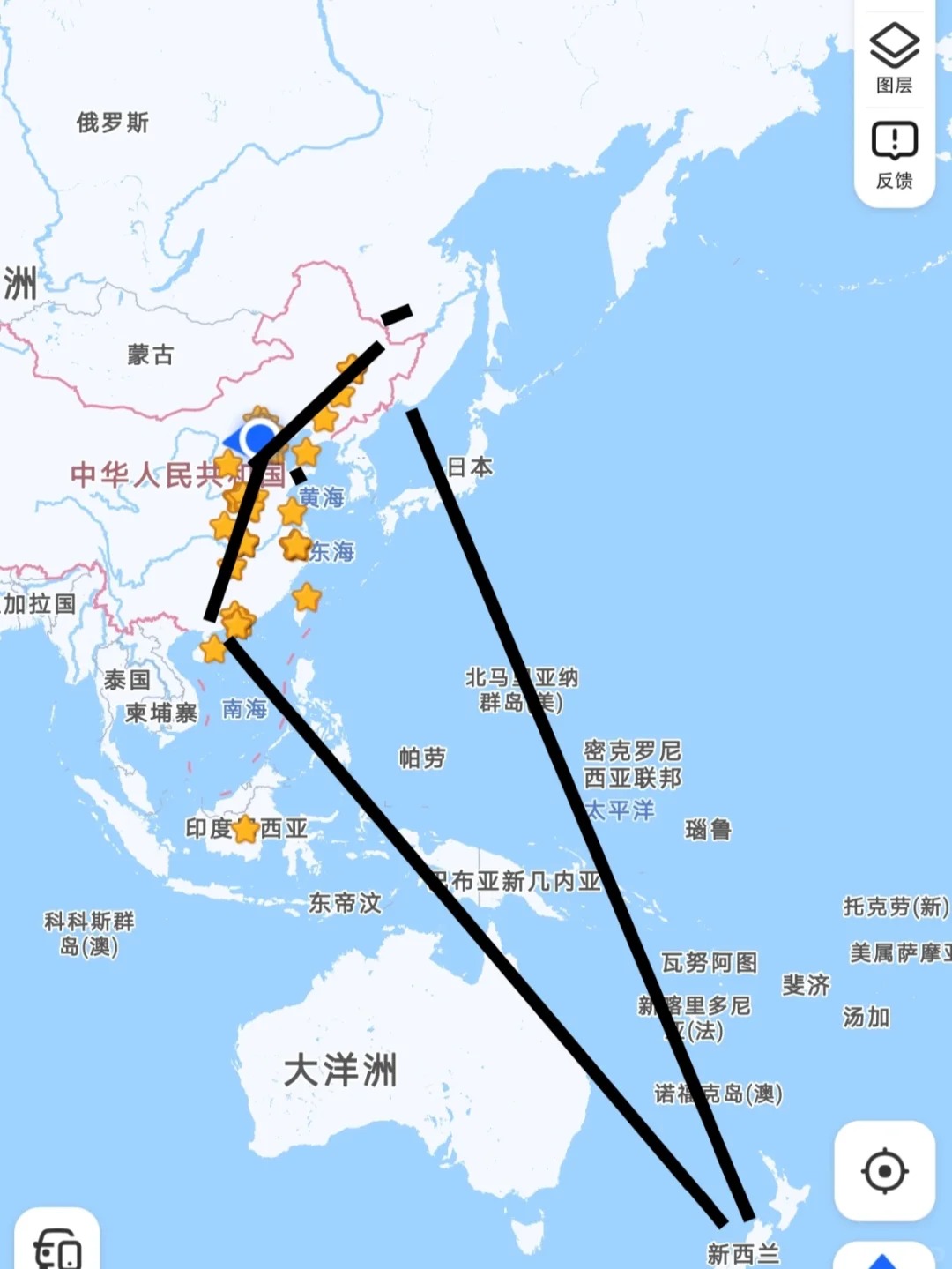 群里四个人，哪里碰面比较好？
北京，广州，哈尔滨，新西兰，
哪里碰面比较好
毕竟