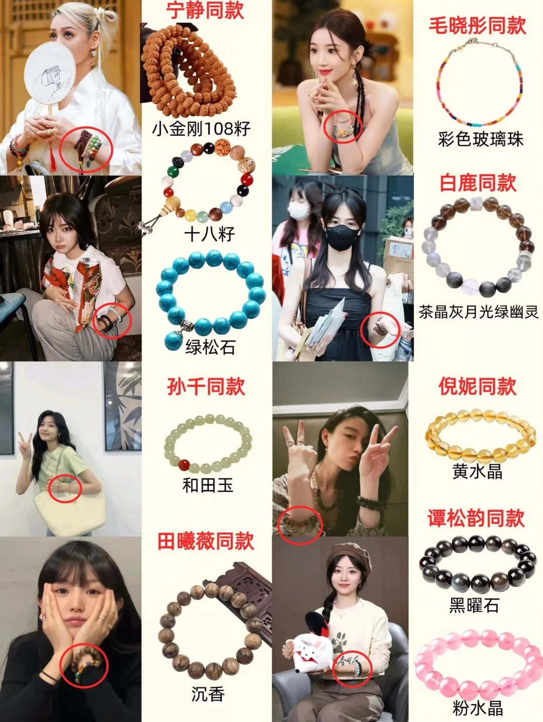 娱乐圈明星同款手串大起底❗️也太会选了吧 
