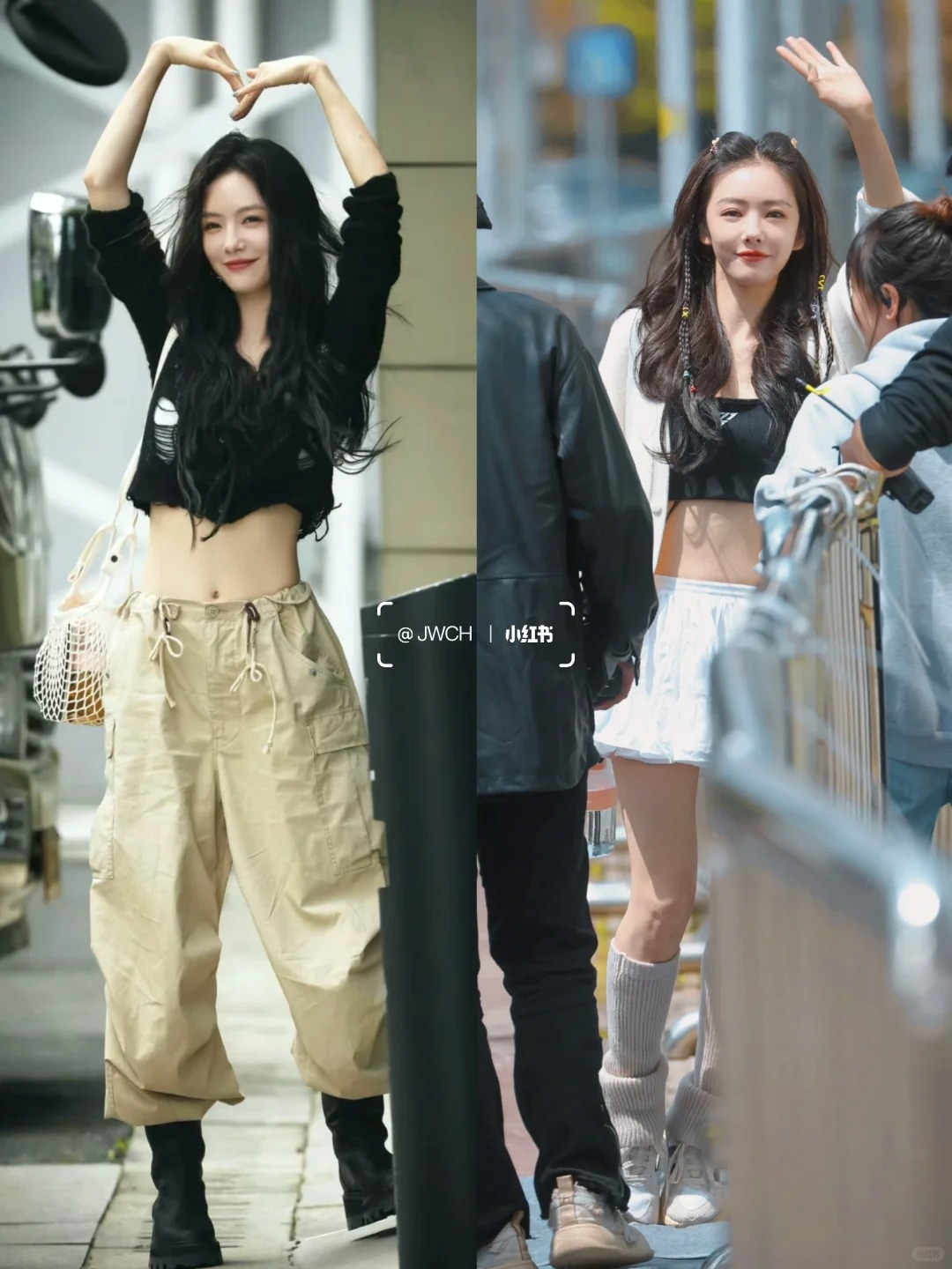 合理怀疑：这届浪姐都是来炫“腹”的❗️
浪姐路透私服从羽绒服看到吊带小背心，当普