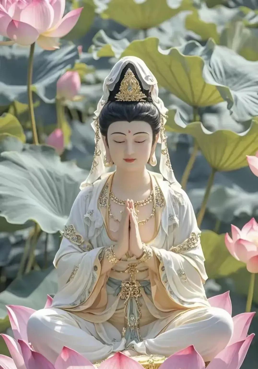 在观音的慈悲目光下，尘世的喧嚣仿若隔世之音。那轻烟萦绕，每一丝都承载着世人的悲欢