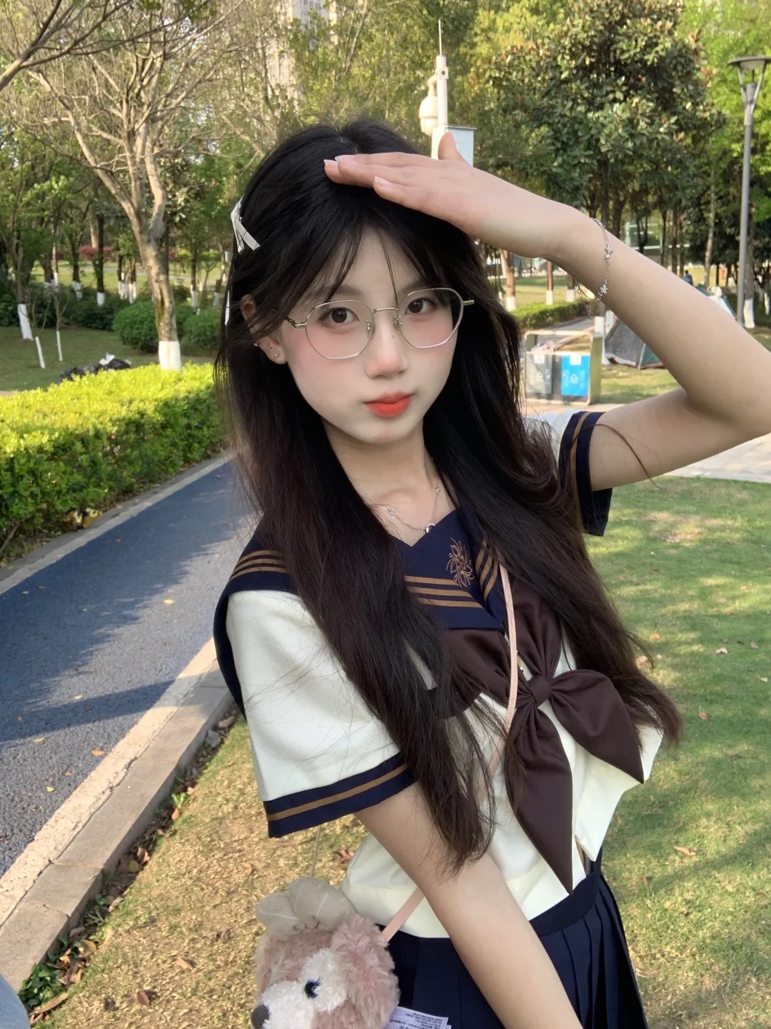 水手服好适合夏天！