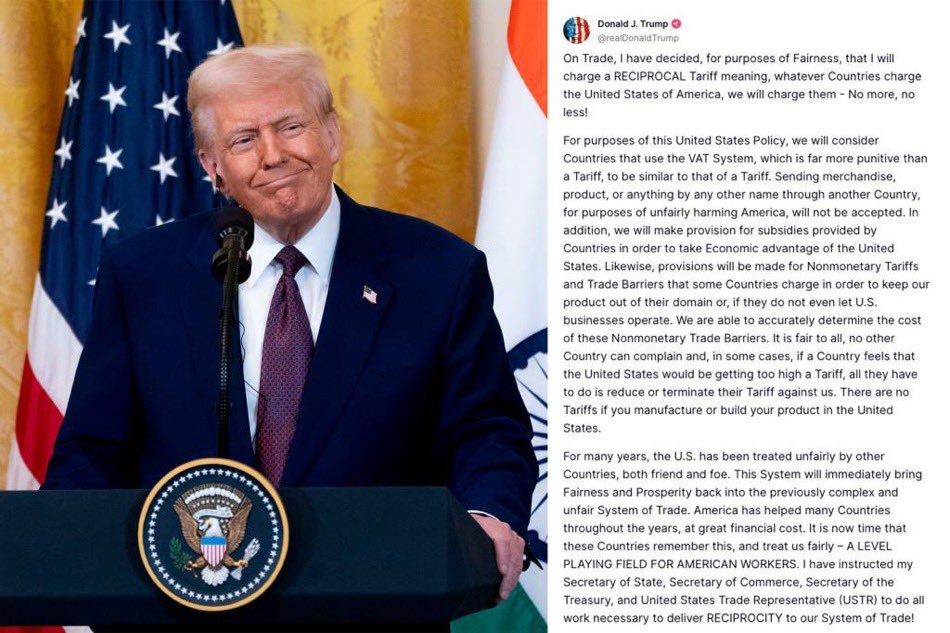 川普公布施加对等关税的一些细节