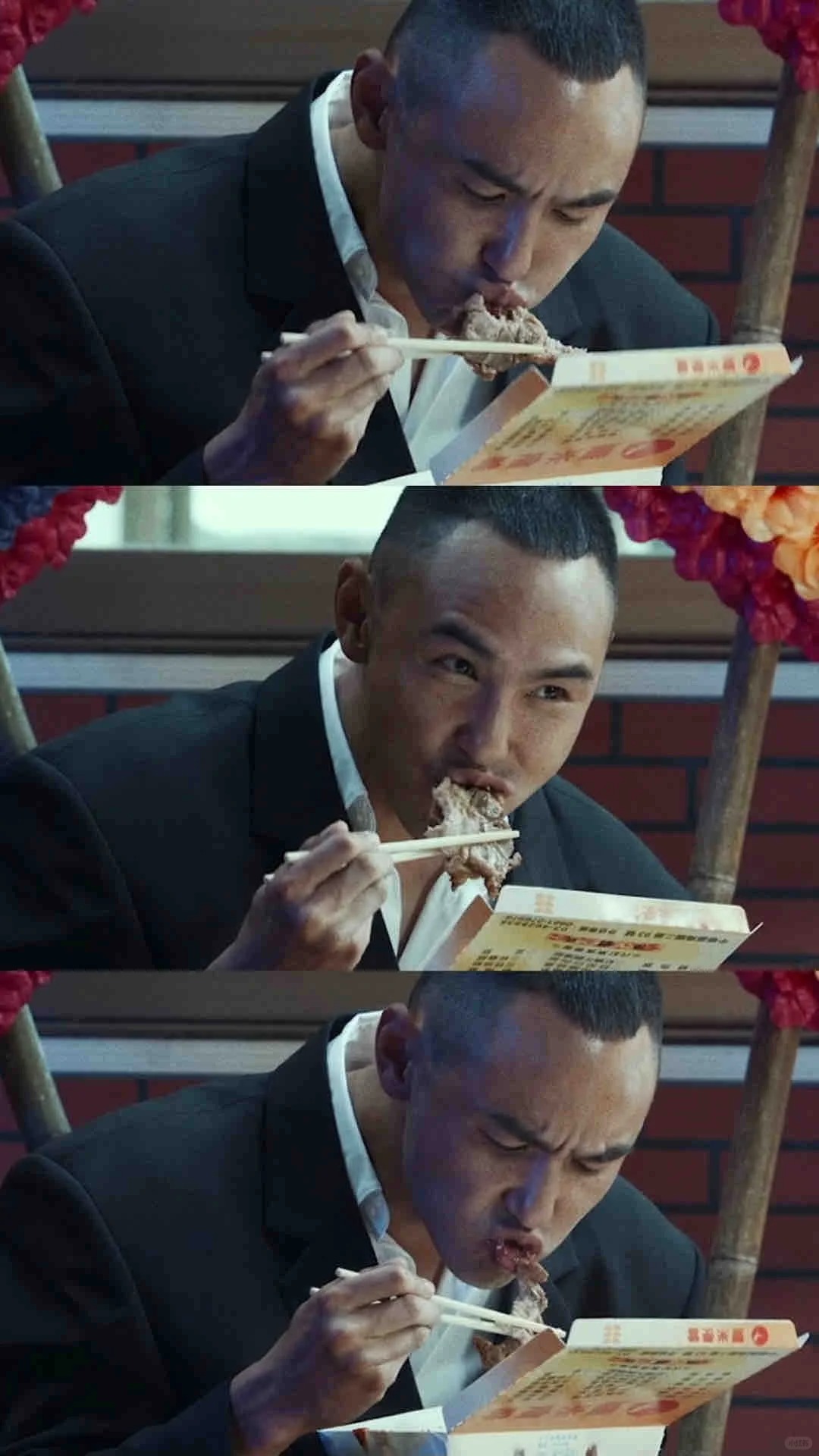 吃成这样很难让人失望！
我在下发布了一条评论
喜欢吃饭这个样的人#阮经天 #周处