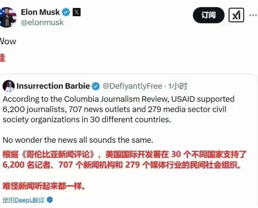 美国国际开发署真是“全球慈善大户”，在30个国家养活了6200名记者，707个新