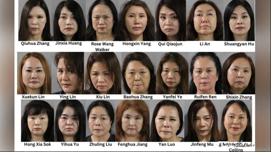 美国的旅游胜地佛罗里达州，今天抓捕大量中国失足妇女。 通过卧底，两天内在按摩院 