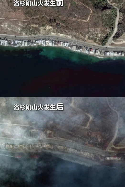 完全失控了！洛杉矶大火目前有5处危险性野火蔓延，总过火面积已经超过了100平方公