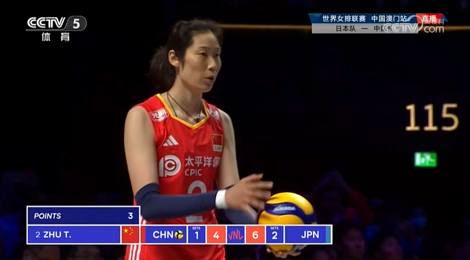 17-25，中国女排输掉第4局，从而以1-3负于日本女排！即使朱婷上场也无力回天