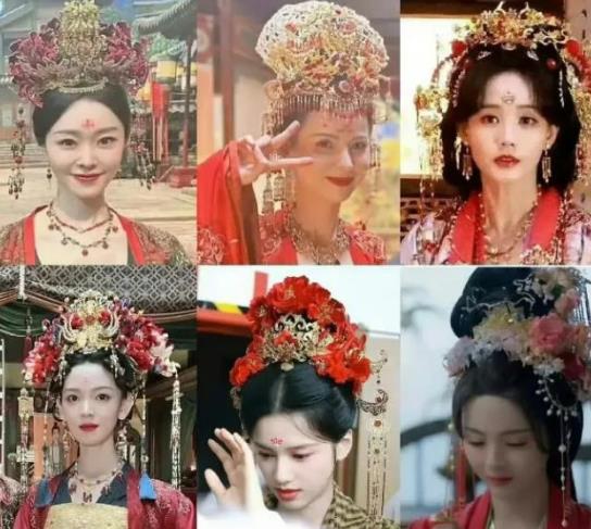 张馨予在演绎《清明上河图》相关造型时，头饰虽繁琐，她却凭借自身气质与深厚表演功底