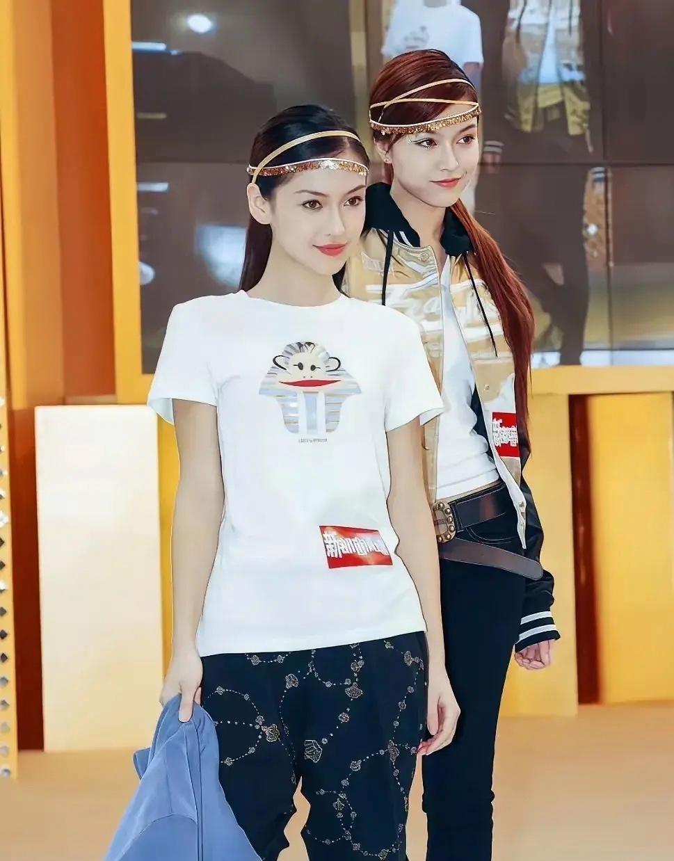 杨颖和黄晓明刚出道时的样子