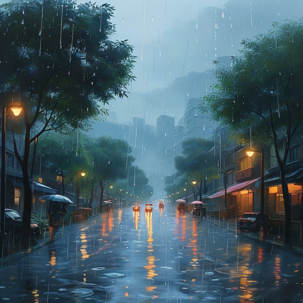 阴雨绵绵，世界在细雨的洗礼中显得更加沉静。每一滴雨，都像是岁月的低语，诉说着生命