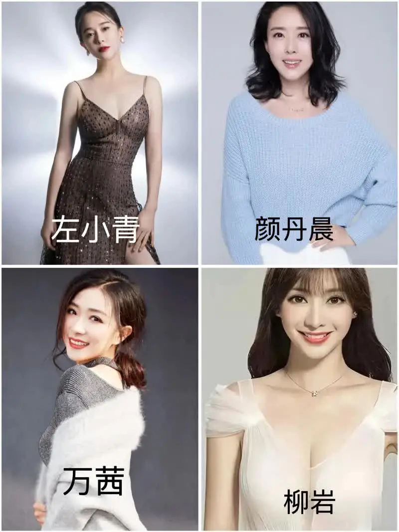 下图4位出生于湖南的女明星，左小青、颜丹晨、万茜、柳岩，你觉得谁最漂亮？
