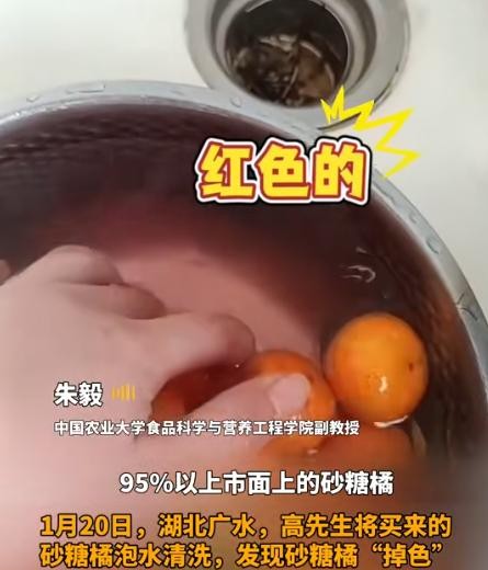 砂糖橘泡水掉色 专家说多是染色

                       