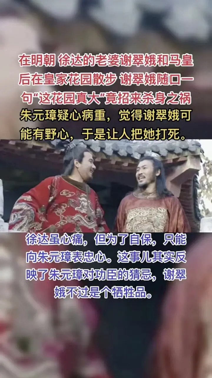 徐达老婆一句话，竟然被朱元璋给嘎了…