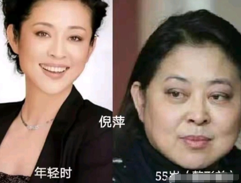 倪萍年轻时和55岁时的照片对比，一般人肯定不敢相信，年轻时那么漂亮自信的倪萍，5