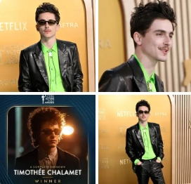 “甜茶”提莫西·查拉梅（Timothée Chalamet）凭借《完全未知/无名