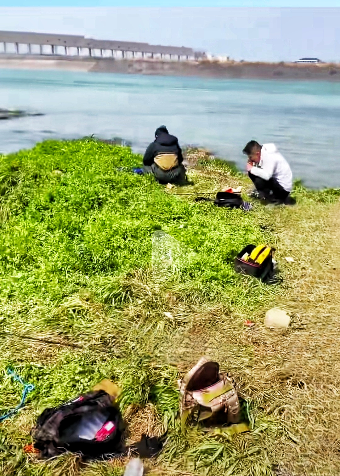 两位钓友这是去钓鱼，还是去挖野菜？这样也好，不至于空手而归！