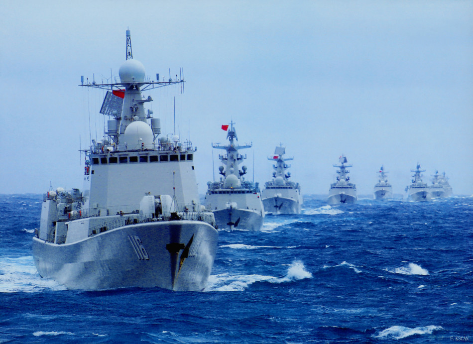 近日，美国海岸警卫队发布声明，多艘中国军舰现身美国阿拉斯加附近海域。在阿姆奇特卡