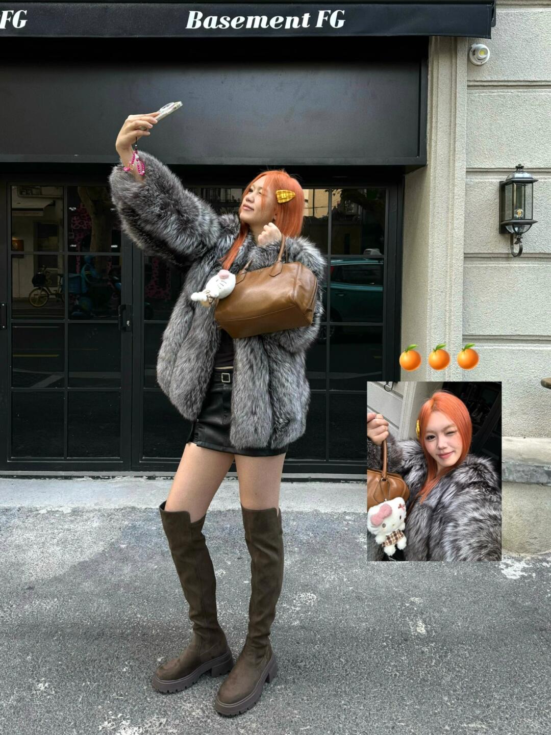 哎呀 一不小心蹲在路边染了个橙色头发